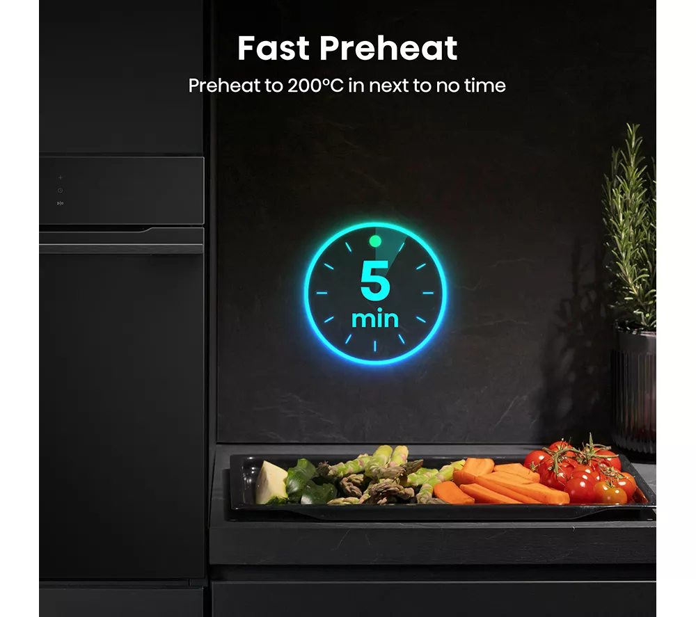 HISENSE Hi8 BlackLine BIM4AH8UKWF Compact Electric Oven with Microwave – Jet Black