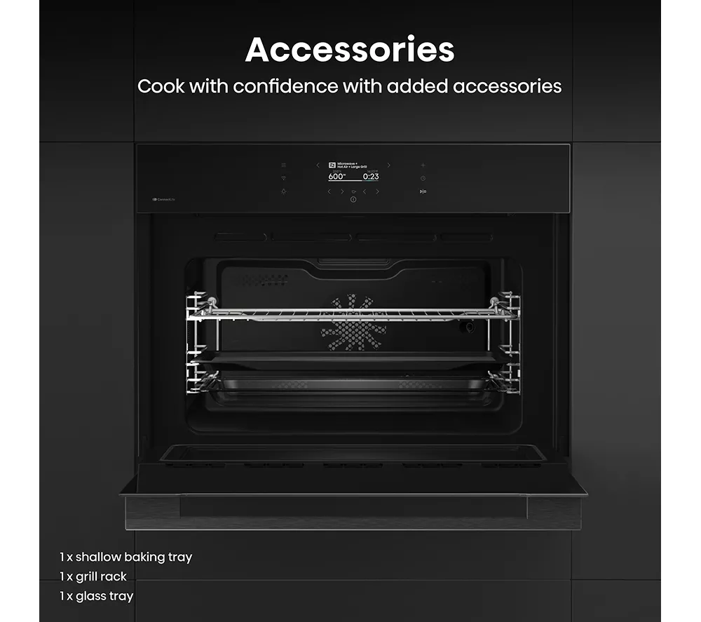 HISENSE Hi8 BlackLine BIM4AH8UKWF Compact Electric Oven with Microwave – Jet Black
