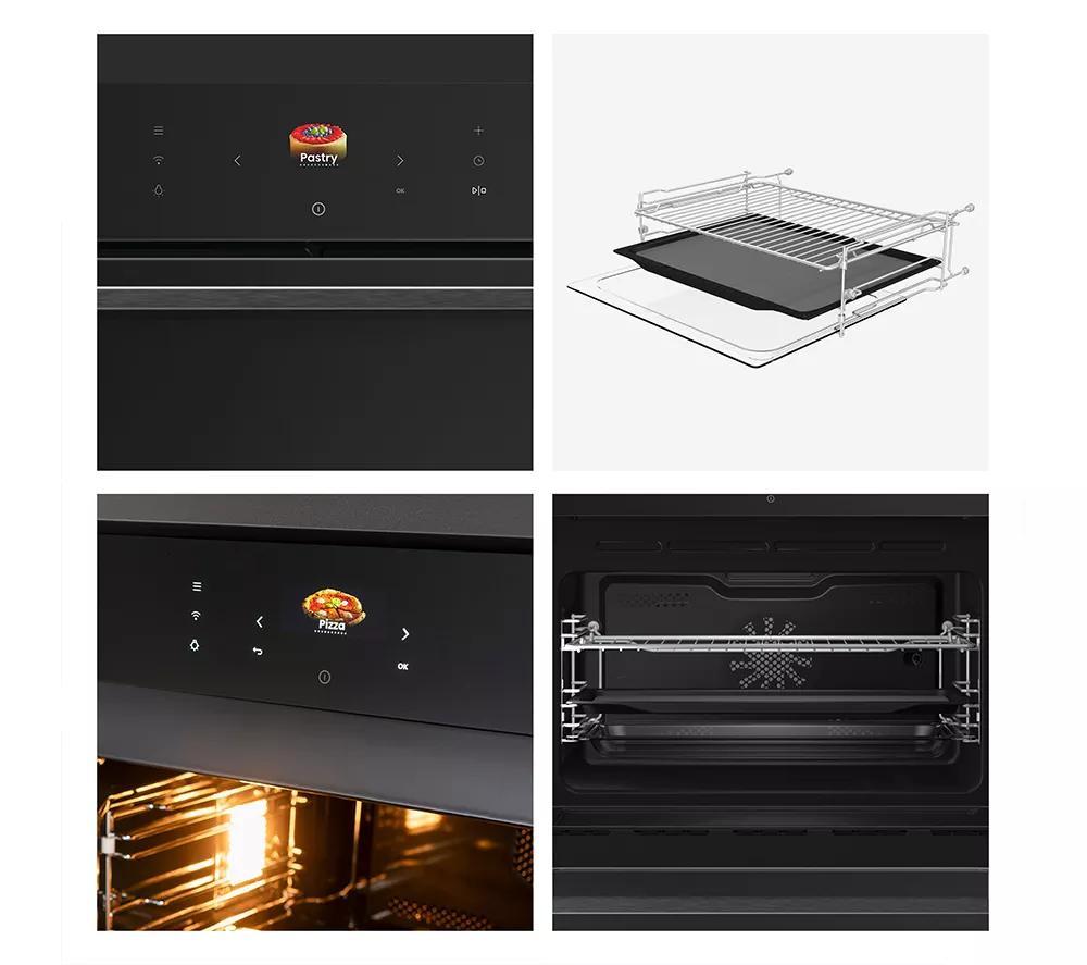 HISENSE Hi8 BlackLine BIM4AH8UKWF Compact Electric Oven with Microwave – Jet Black