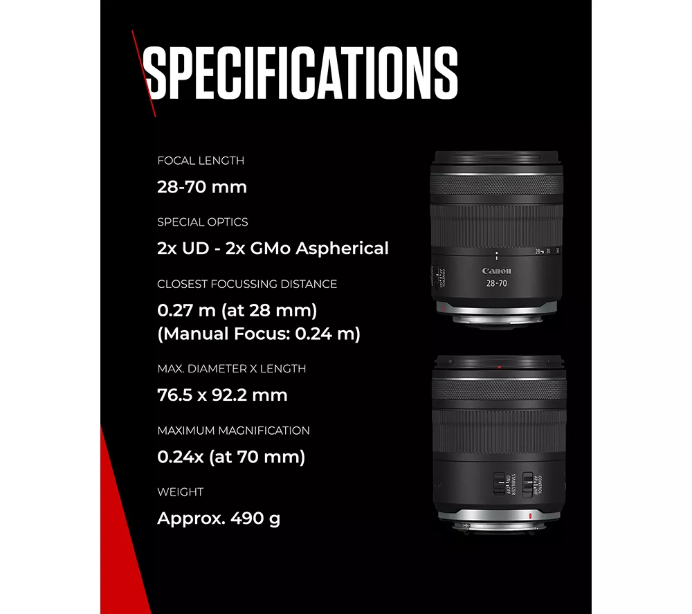 CANON RF 28-70 mm f/2.8 IS STM Wide-angle Zoom Lens