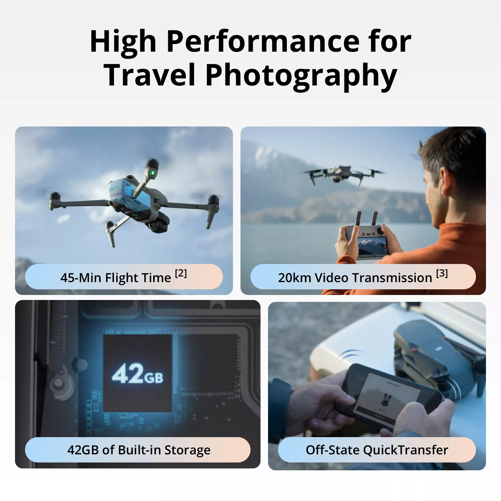 DJI Air 3S Drone Fly More Combo with RC 2 Remote Controller - Grey
