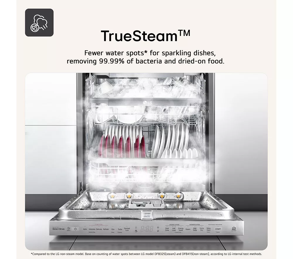 LG TrueSteam DF587HMS Full-Size WiFi-enabled Dishwasher - Black