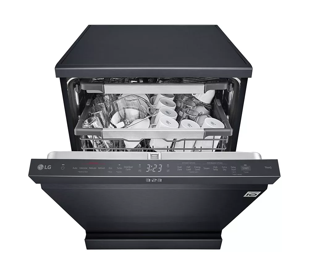 LG TrueSteam DF587HMS Full-Size WiFi-enabled Dishwasher - Black