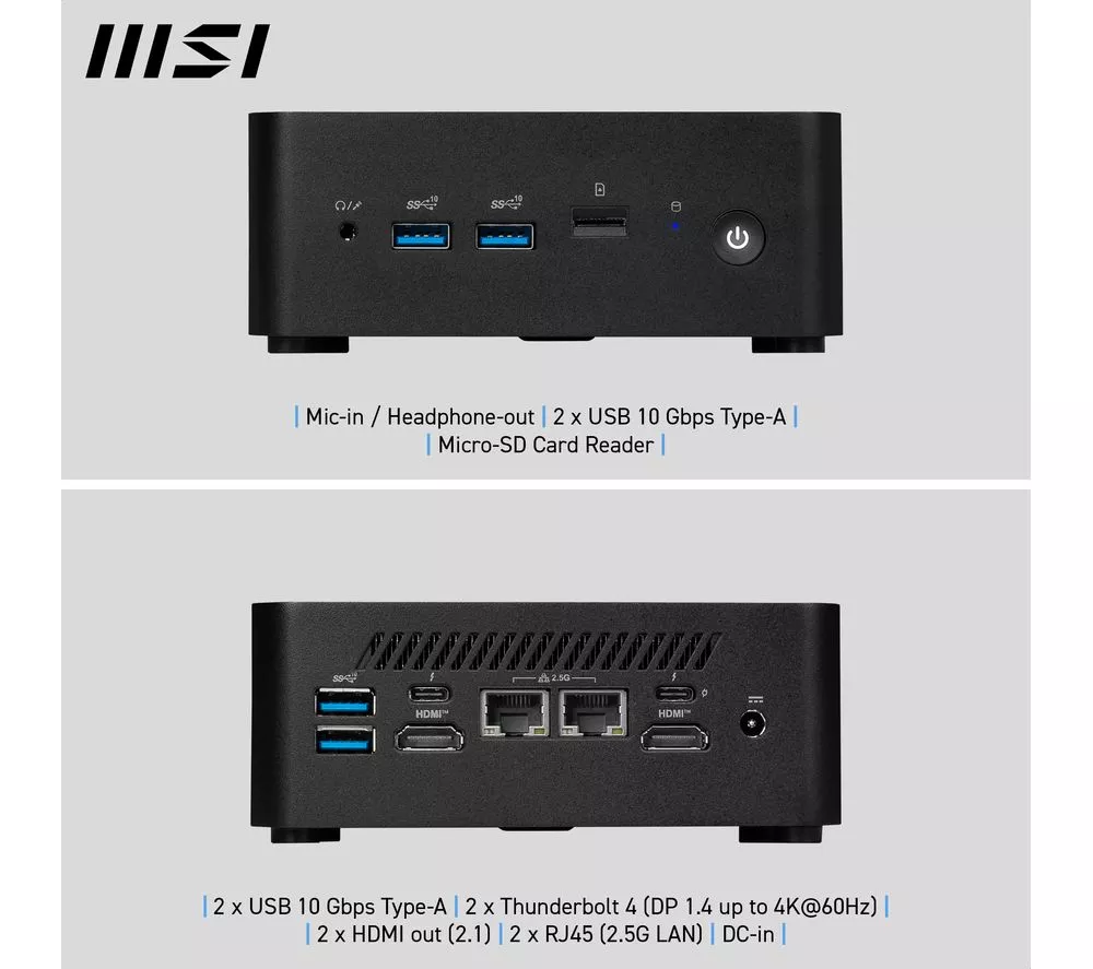 MSI Cubi NUC 1M Mini Desktop PC - Intel® Core™ 5, 512 GB SSD, Black