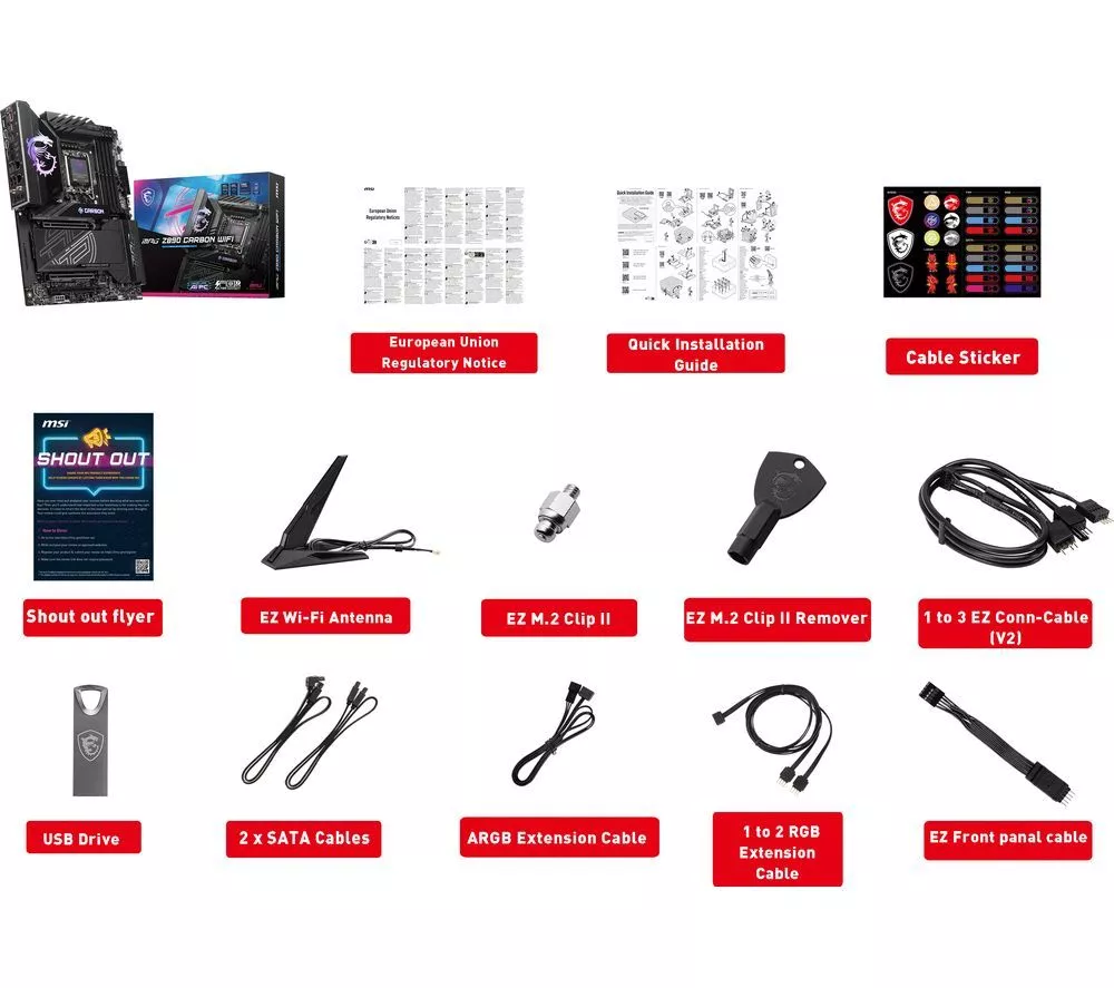 MSI MPG Z890 CARBON WIFI LGA1851 Motherboard