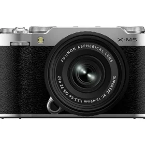 FUJIFILM X-M5 Mirrorless Camera with FUJINON XC 15-45 mm f/3.5-5.6 OIS PZ Lens - Silver