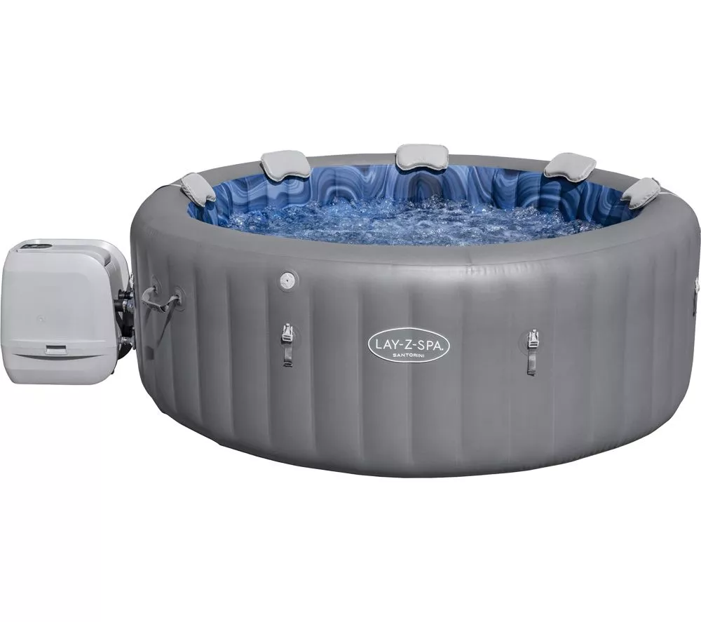 LAY-Z-SPA Santorini Airjet Inflatable Hot Tub - Grey