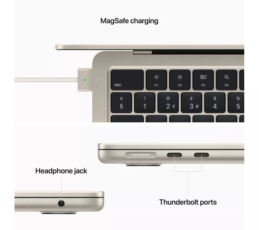 APPLE MacBook Air 13.6" (2022) - M2 256 GB SSD Starlight