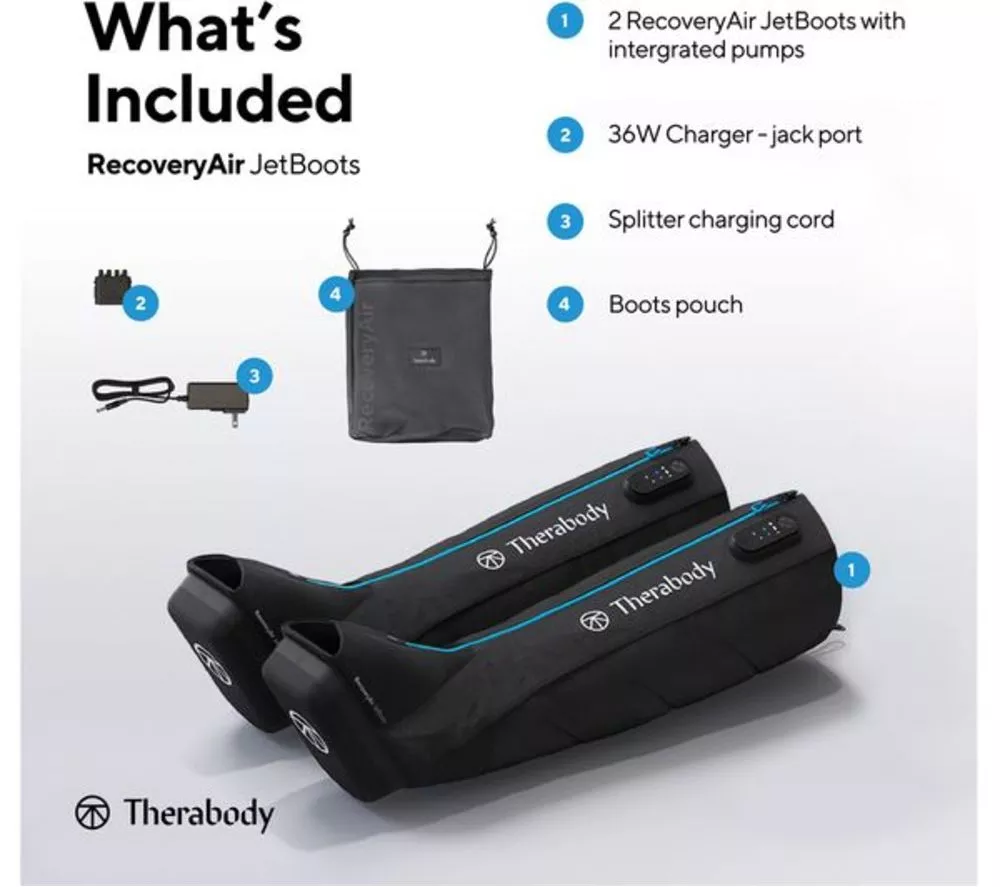 THERABODY RecoveryAir JetBoots - Large, Black
