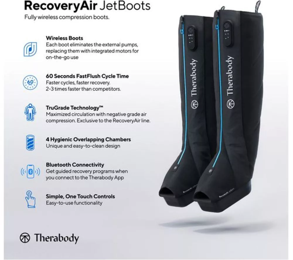 THERABODY RecoveryAir JetBoots - Small Black