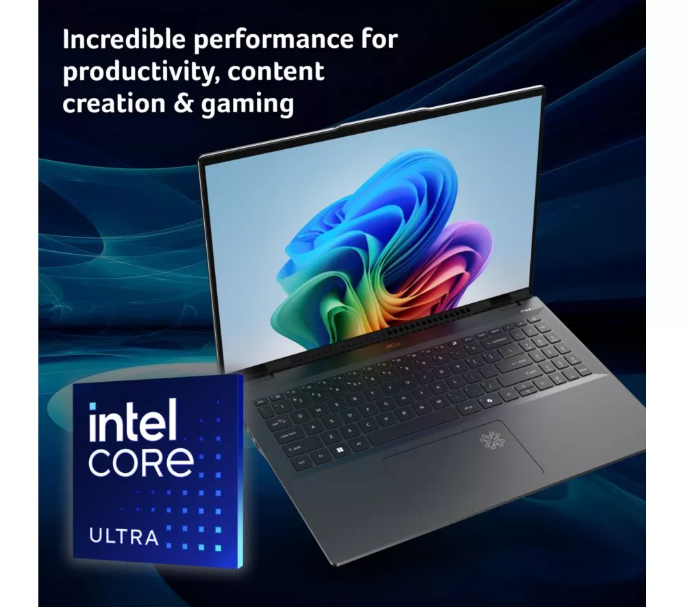 ACER Swift AI 16" Laptop, Copilot+ PC - Intel® Core™ Ultra 7, 1 TB SSD, Black