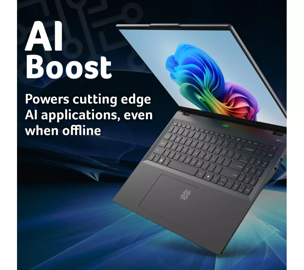 ACER Swift AI 16" Laptop, Copilot+ PC - Intel® Core™ Ultra 7, 1 TB SSD, Black