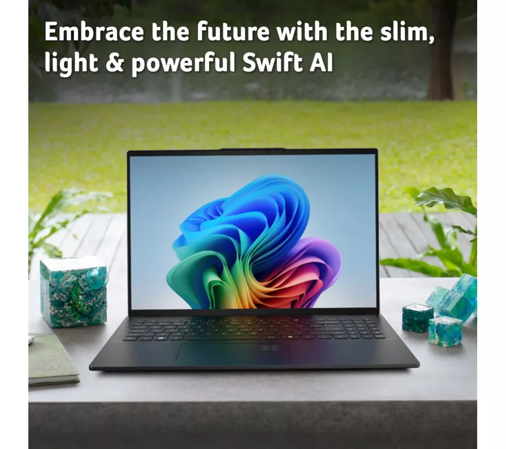 ACER Swift AI 16" Laptop, Copilot+ PC - Intel® Core™ Ultra 7, 1 TB SSD, Black