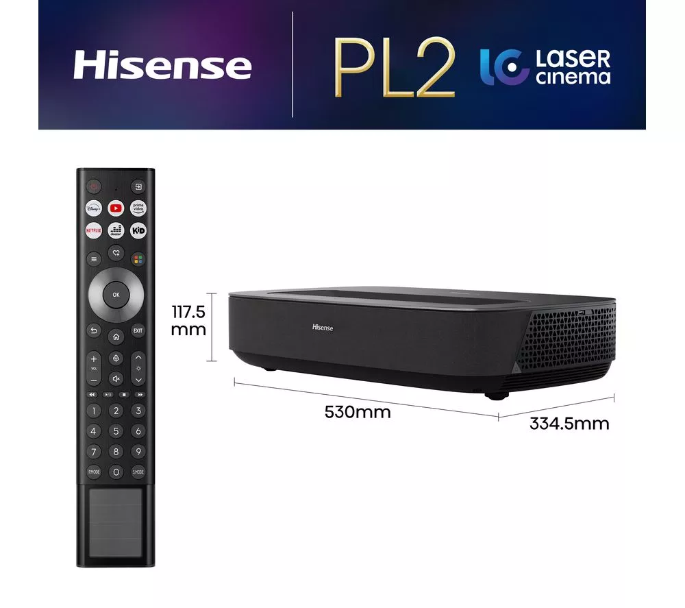 HISENSE PL2TUK Smart 4K Ultra HD Laser TV Projector