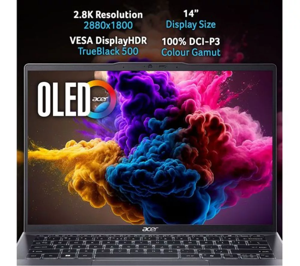 ACER Swift Go 14 OLED 14" Refurbished Laptop - AMD Ryzen 7, 1 TB SSD, Grey (Very Good Condition)