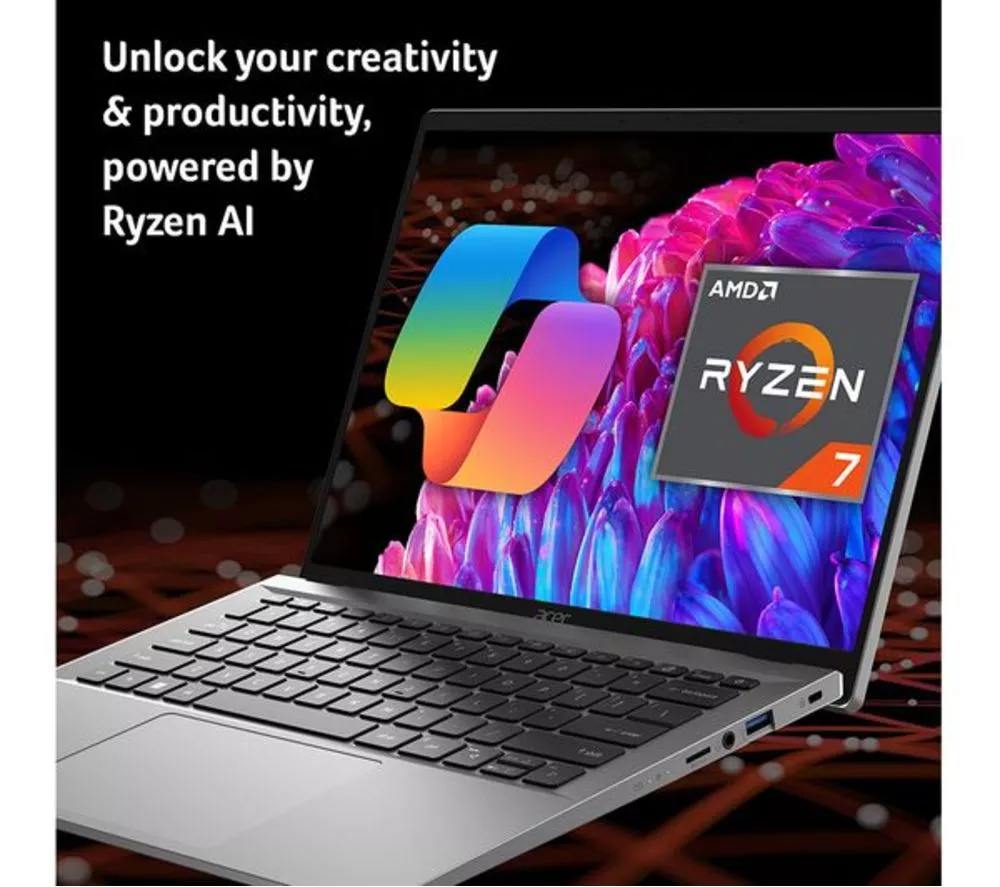 ACER Swift Go 14 OLED 14" Refurbished Laptop - AMD Ryzen 7, 1 TB SSD, Grey (Very Good Condition)