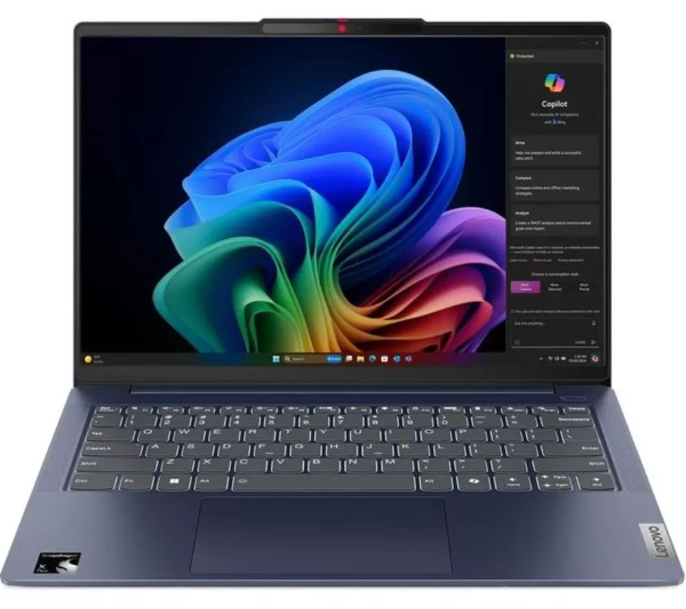 LENOVO IdeaPad Slim 5 14" Refurbished Laptop, Copilot+ PC - Snapdragon X Plus, 512 GB SSD, Abyss Blue (Very Good Condition)