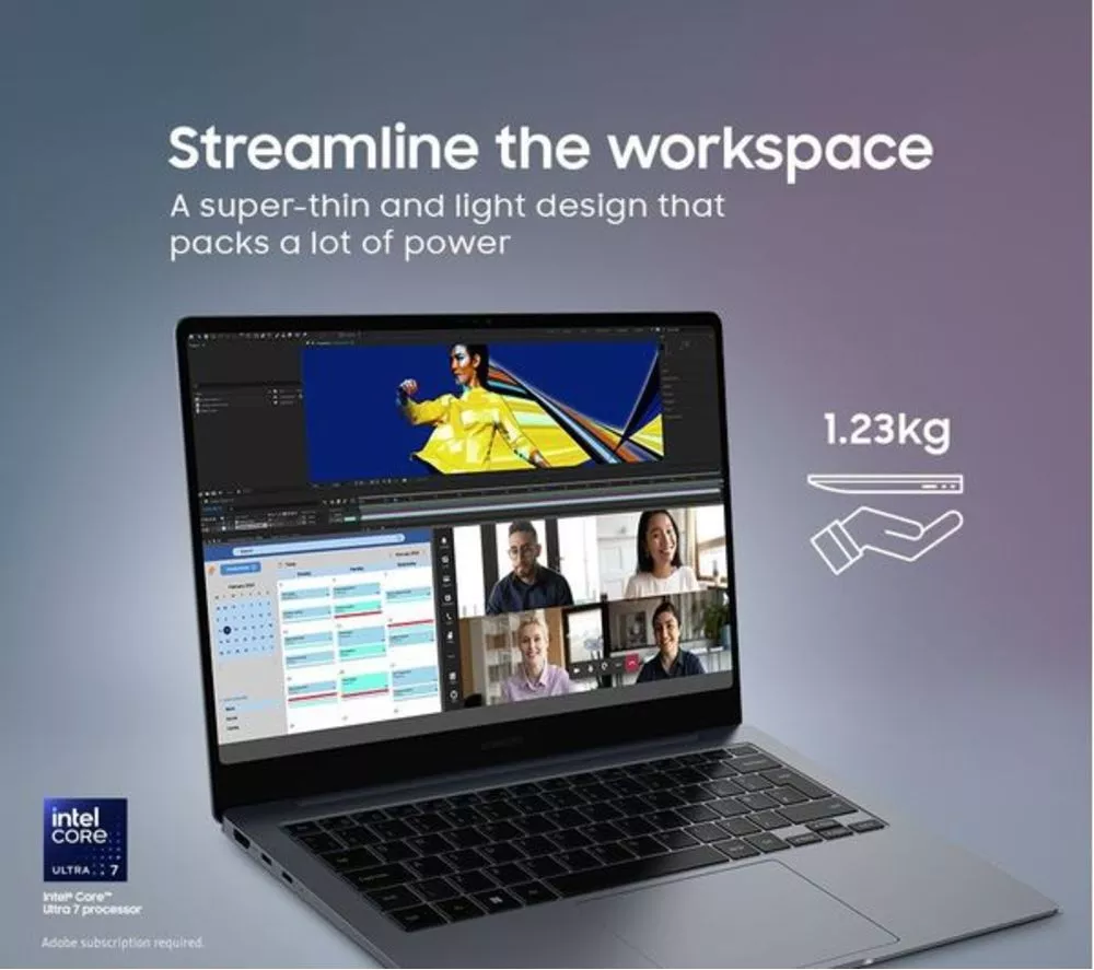 SAMSUNG Galaxy Book4 Pro 14" Refurbished Laptop - Intel® Core™ Ultra 7, 1 TB SSD, Grey (Very Good Condition)