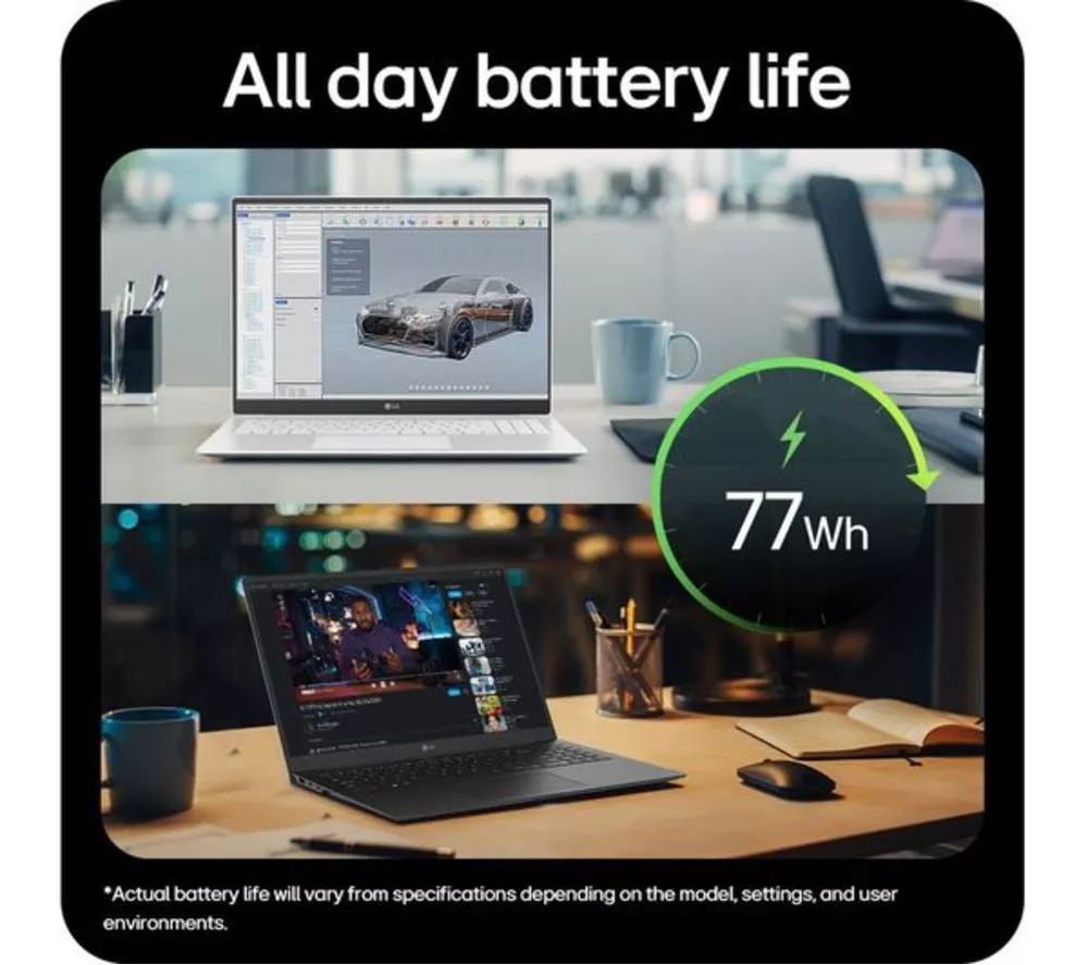 LG gram Pro 16 16Z90SP-K.AA78A1 16" OLED Refurbished Laptop - Intel® Core™ Ultra 7, 1 TB SSD, Black (Very Good Condition)