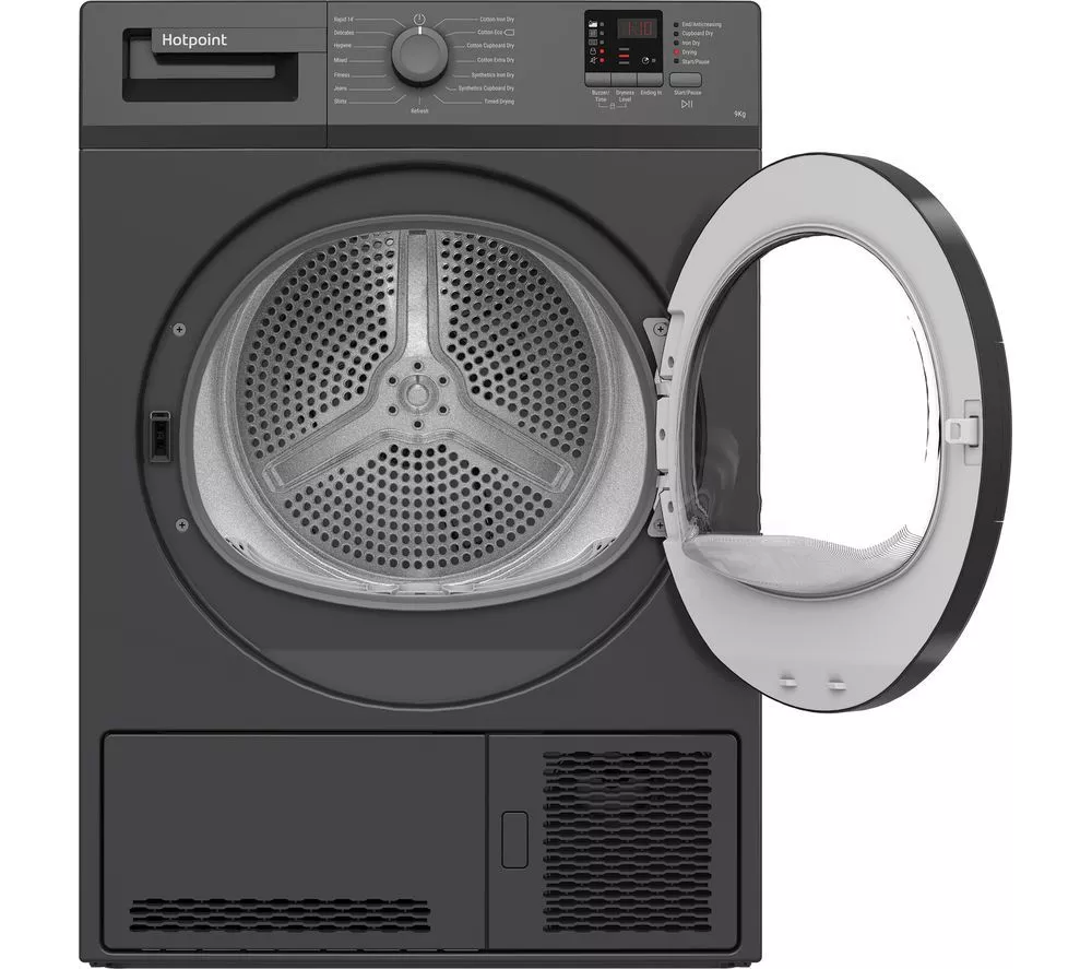 HOTPOINT C HD C92 GGGD UK 9 kg Condenser Tumble Dryer - Graphite