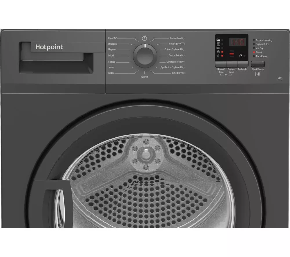 HOTPOINT C HD C92 GGGD UK 9 kg Condenser Tumble Dryer - Graphite