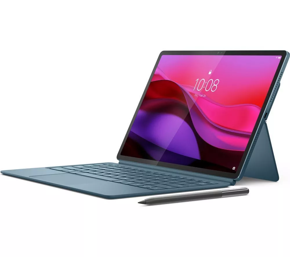 LENOVO Yoga Tab Plus 12.7" Tablet with Keyboard & Pen - 256 GB, Tidal Teal