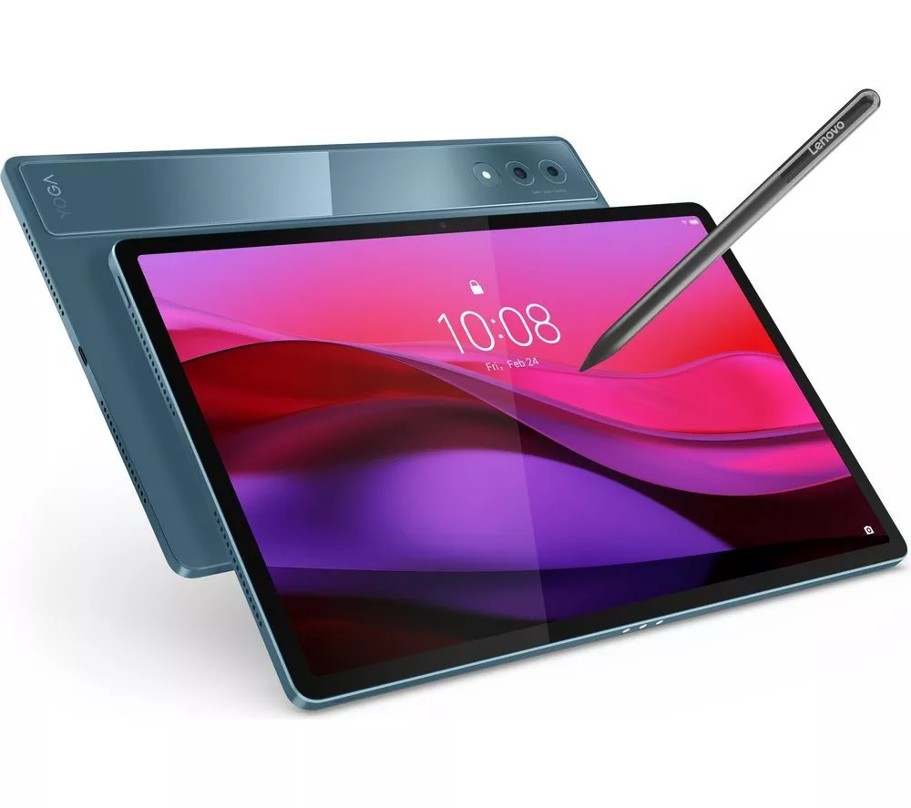 LENOVO Yoga Tab Plus 12.7" Tablet with Keyboard & Pen - 256 GB, Tidal Teal