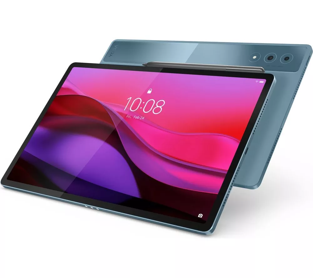 LENOVO Yoga Tab Plus 12.7" Tablet with Keyboard & Pen - 256 GB, Tidal Teal