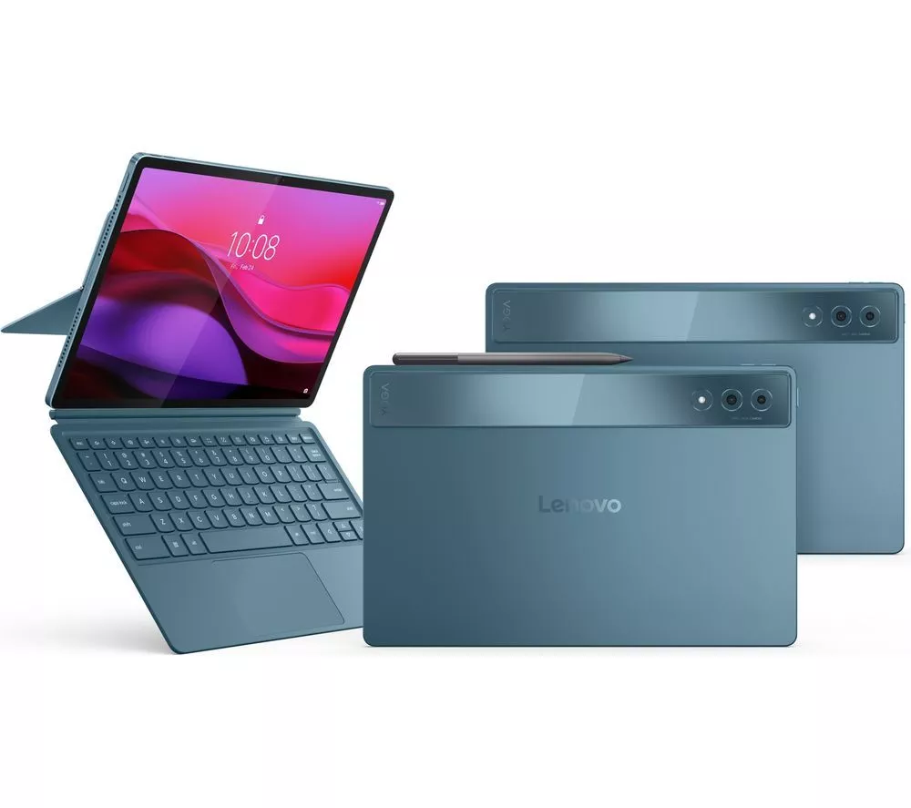 LENOVO Yoga Tab Plus 12.7" Tablet with Keyboard & Pen - 256 GB, Tidal Teal