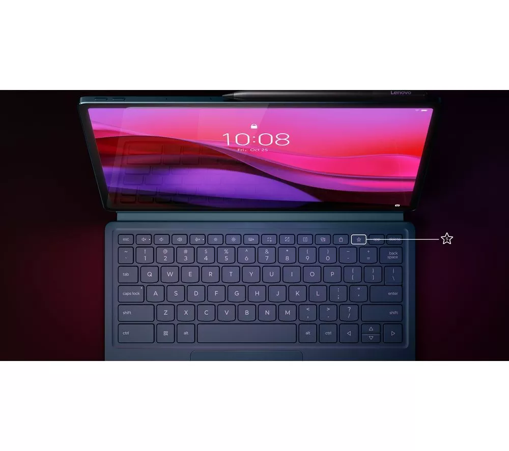 LENOVO Yoga Tab Plus 12.7" Tablet with Keyboard & Pen - 256 GB, Tidal Teal