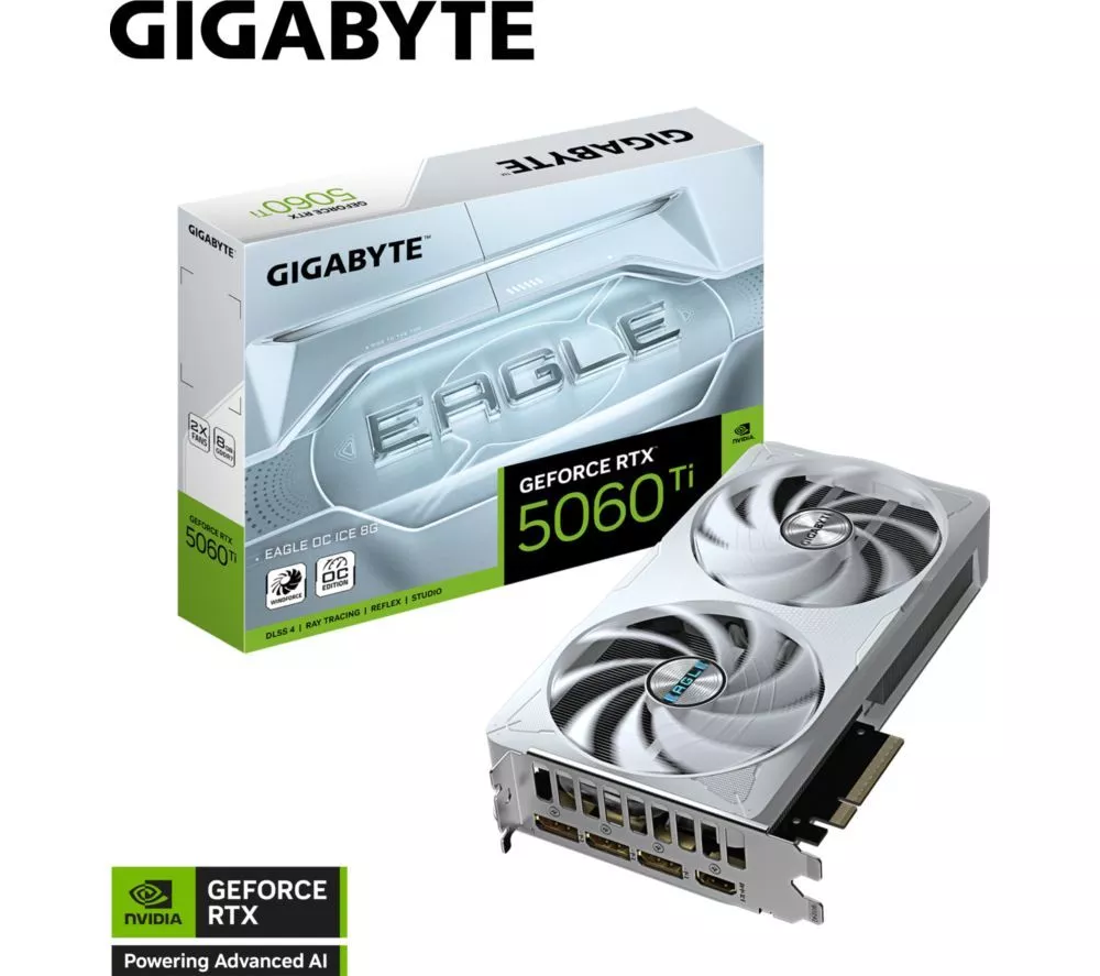 GIGABYTE GeForce RTX 5060 Ti 8 GB Eagle OC ICE Graphics Card