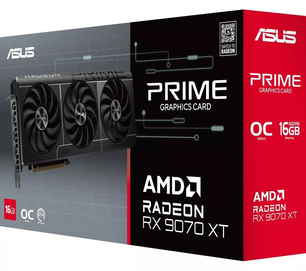 ASUS Radeon RX 9070 XT 16 GB Prime OC Graphics Card
