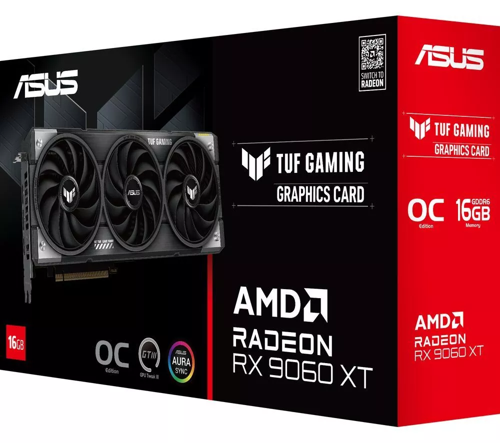 ASUS Radeon RX 9060 XT 16 GB TUF Gaming OC Graphics Card