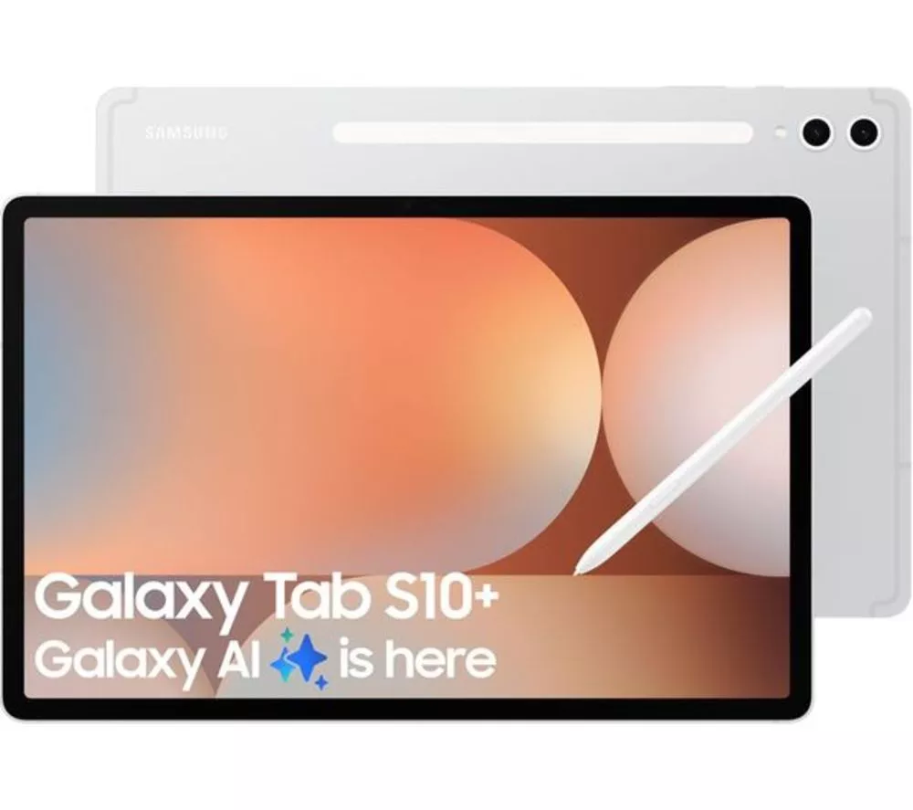 SAMSUNG Galaxy Tab S10+ 12.4" Refurbished Tablet - 256 GB, Platinum Silver (Very Good Condition)