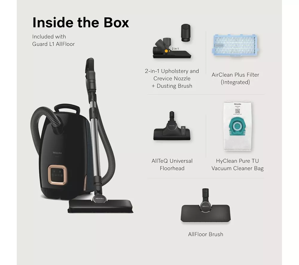 MIELE Guard L1 All Floor Cylinder Bagged Vacuum Cleaner - Black