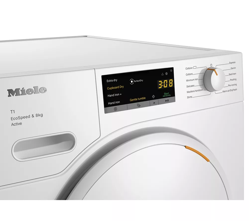 MIELE Active T1 TWA520WP 8 kg Heat Pump Tumble Dryer - White