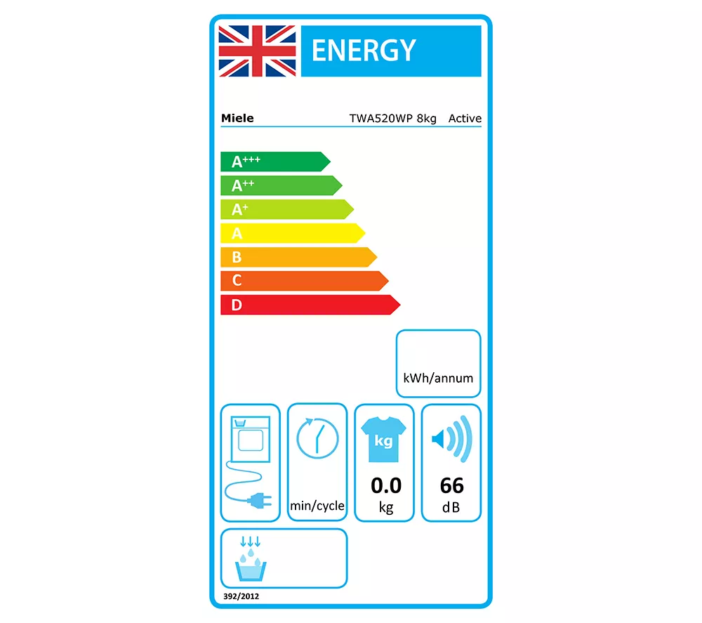 MIELE Active T1 TWA520WP 8 kg Heat Pump Tumble Dryer - White