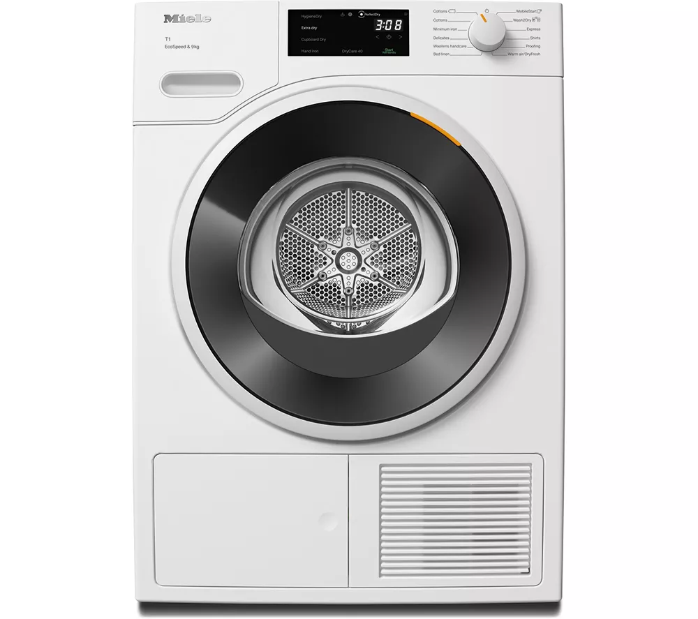 MIELE EcoSpeed T1 TWD640WP WiFi-enabled 9 kg Heat Pump Tumble Dryer - White
