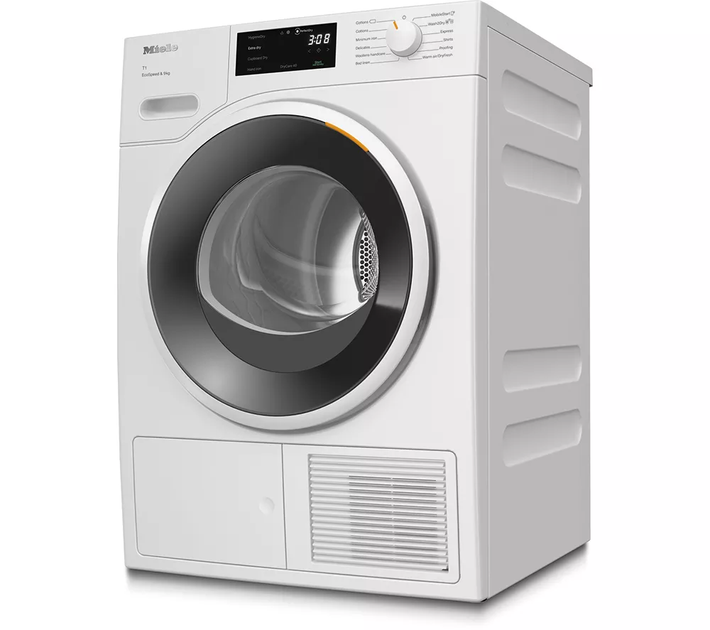 MIELE EcoSpeed T1 TWD640WP WiFi-enabled 9 kg Heat Pump Tumble Dryer - White