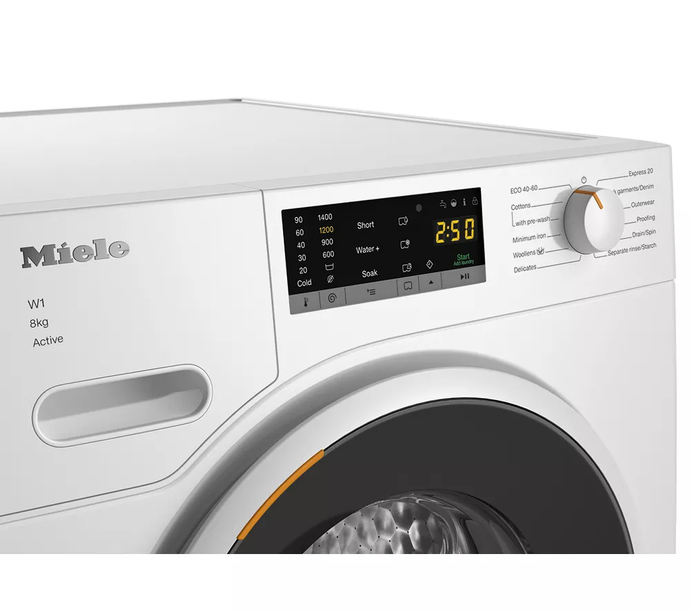 MIELE WWA120 WCS 8 kg 1400 Spin Washing Machine - Lotus White