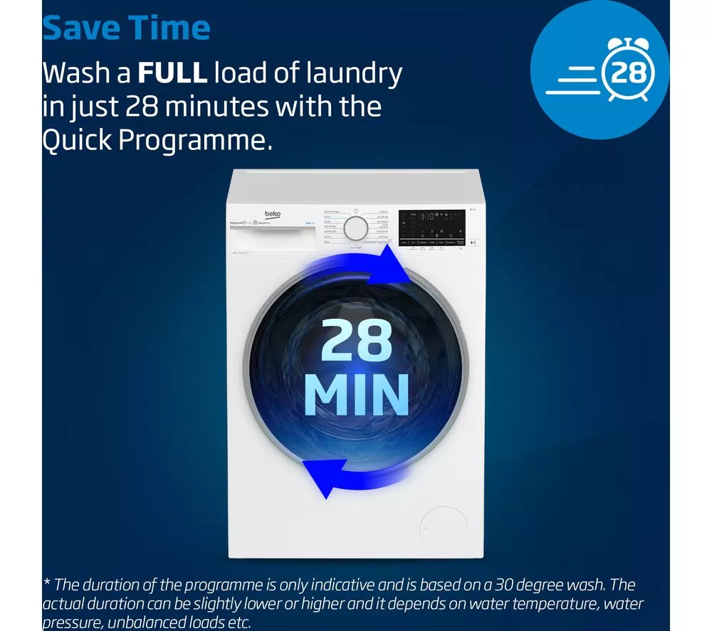 BEKO Pro BM3DT68342W 8 kg Washer Dryer - White