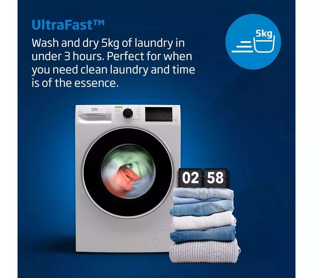 BEKO Pro BM3DT68342W 8 kg Washer Dryer - White