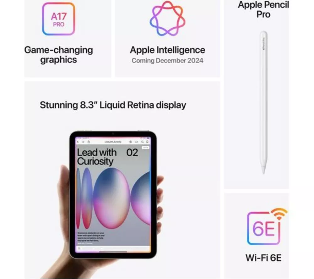 APPLE 8.3" Refurbished iPad mini (2024) - 256 GB, Purple (Excellent Condition)