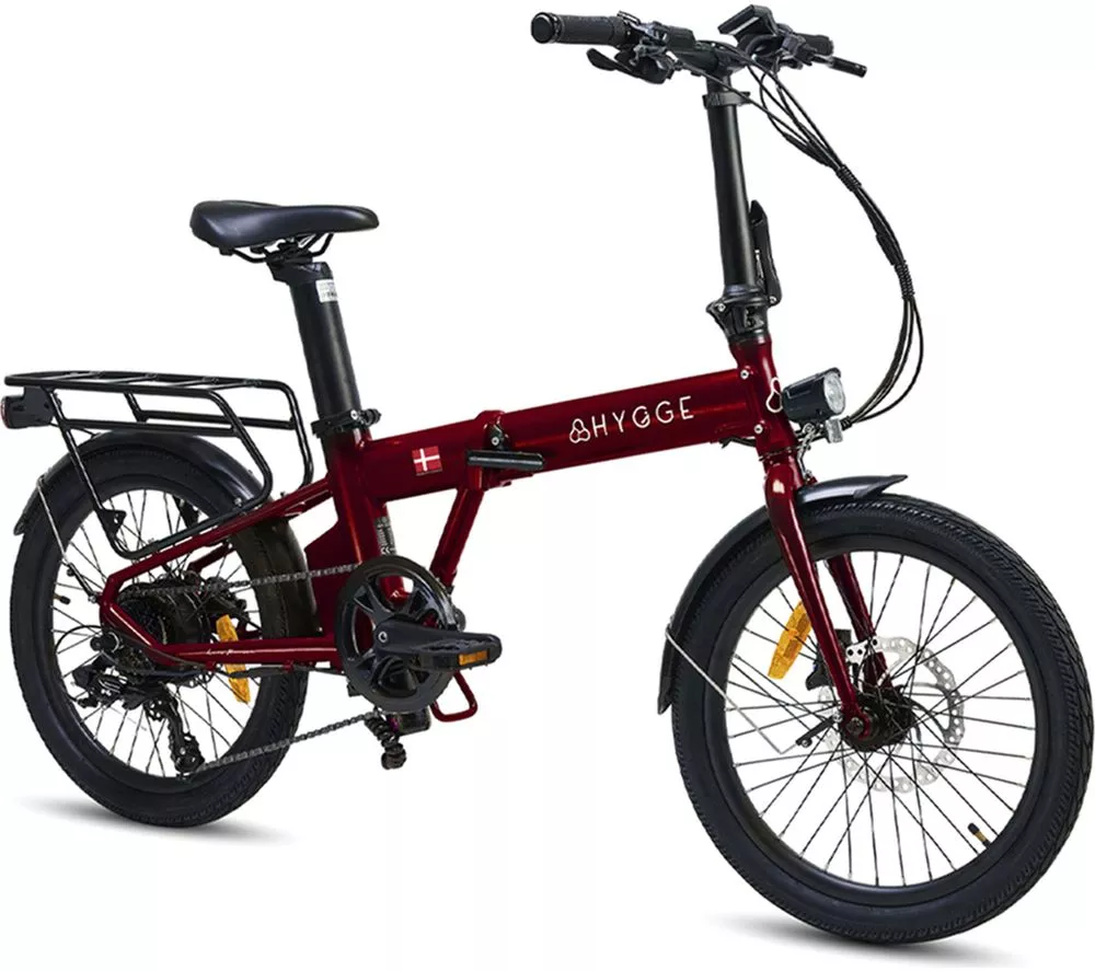 HYGGE Virum HY0241 Electric Folding Bike - Sangria Red