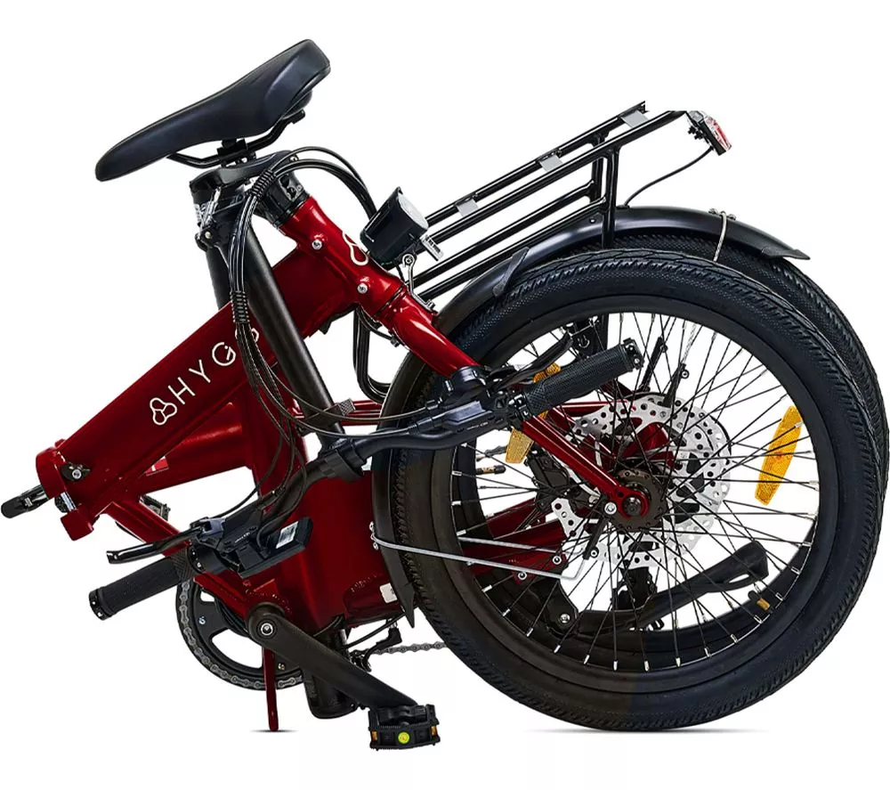 HYGGE Virum HY0241 Electric Folding Bike - Sangria Red