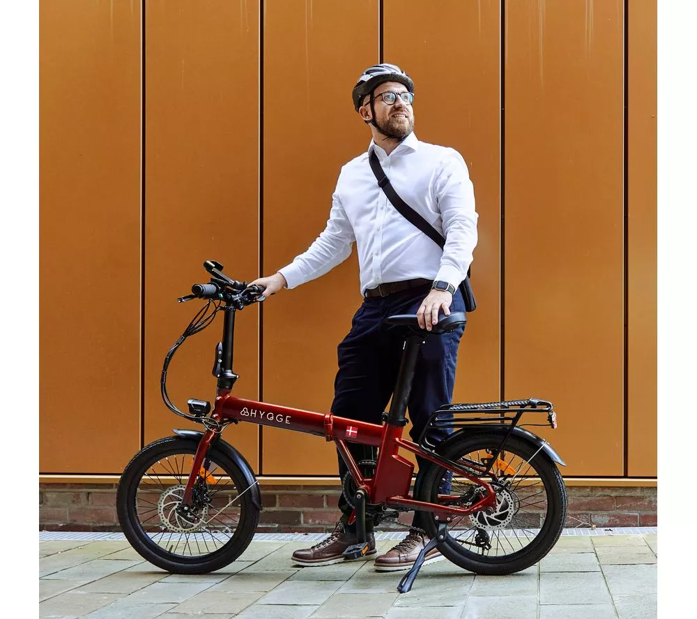HYGGE Virum HY0241 Electric Folding Bike - Sangria Red