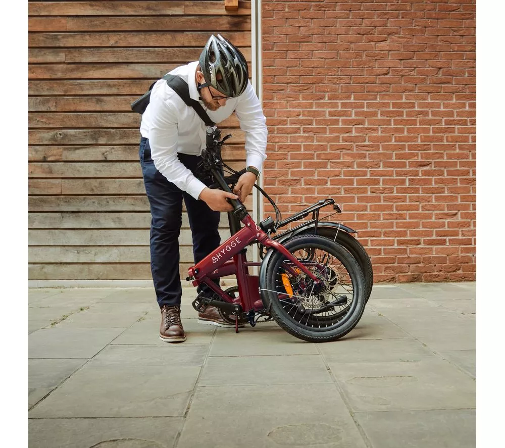 HYGGE Virum HY0241 Electric Folding Bike - Sangria Red