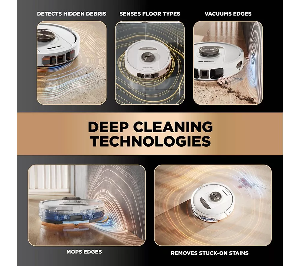 SHARK PowerDetect NeverTouch Pro RV2800ZEUKWH 2-in-1 Robot Vacuum Cleaner - White
