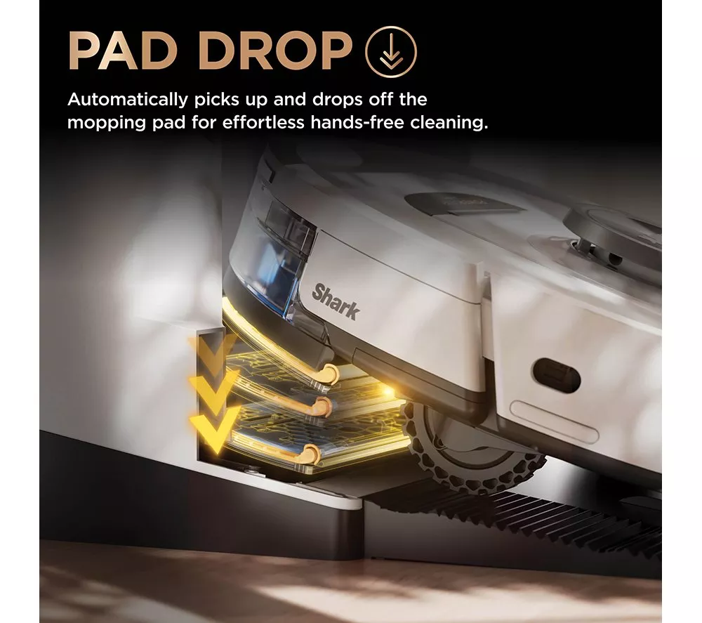 SHARK PowerDetect NeverTouch Pro RV2800ZEUKWH 2-in-1 Robot Vacuum Cleaner - White