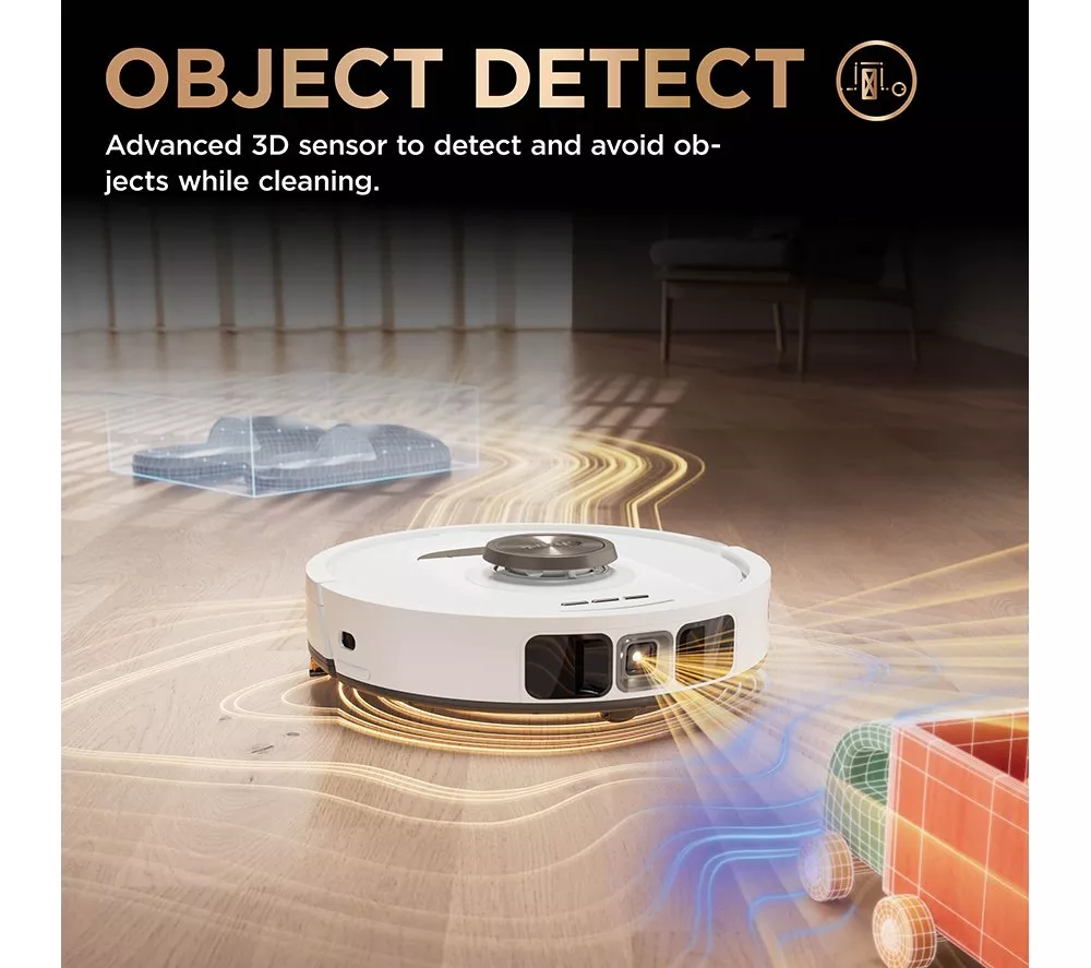 SHARK PowerDetect NeverTouch Pro RV2800ZEUKWH 2-in-1 Robot Vacuum Cleaner - White